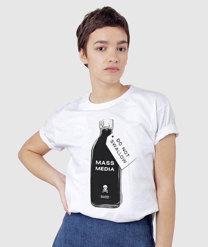 funny mass media propaganda t-shirt statement