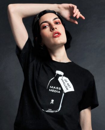mass media do not swallow t-shirt black