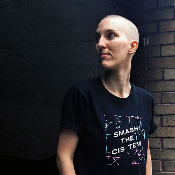 smash the cistem t-shirt gender neutral
