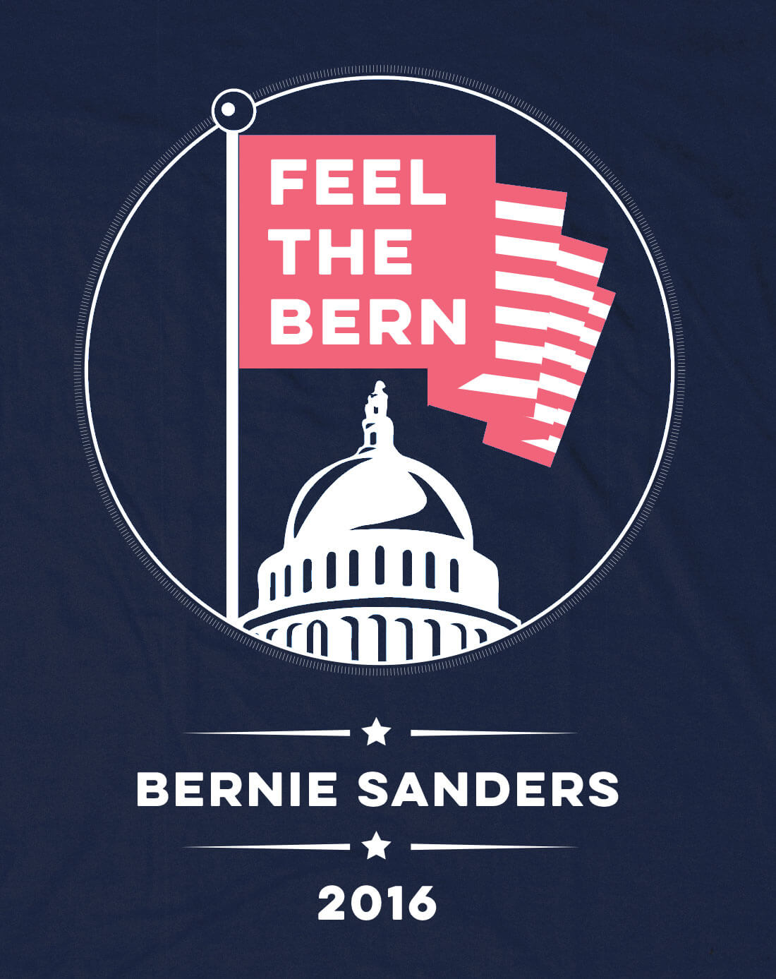 feel the bern bernie sanders-socialist political revolution tshirt