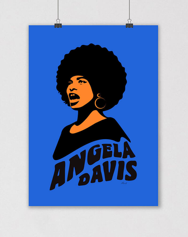 angela davis poster 70s style