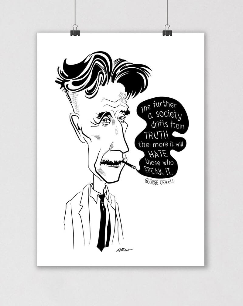 george orwell quote political poster
