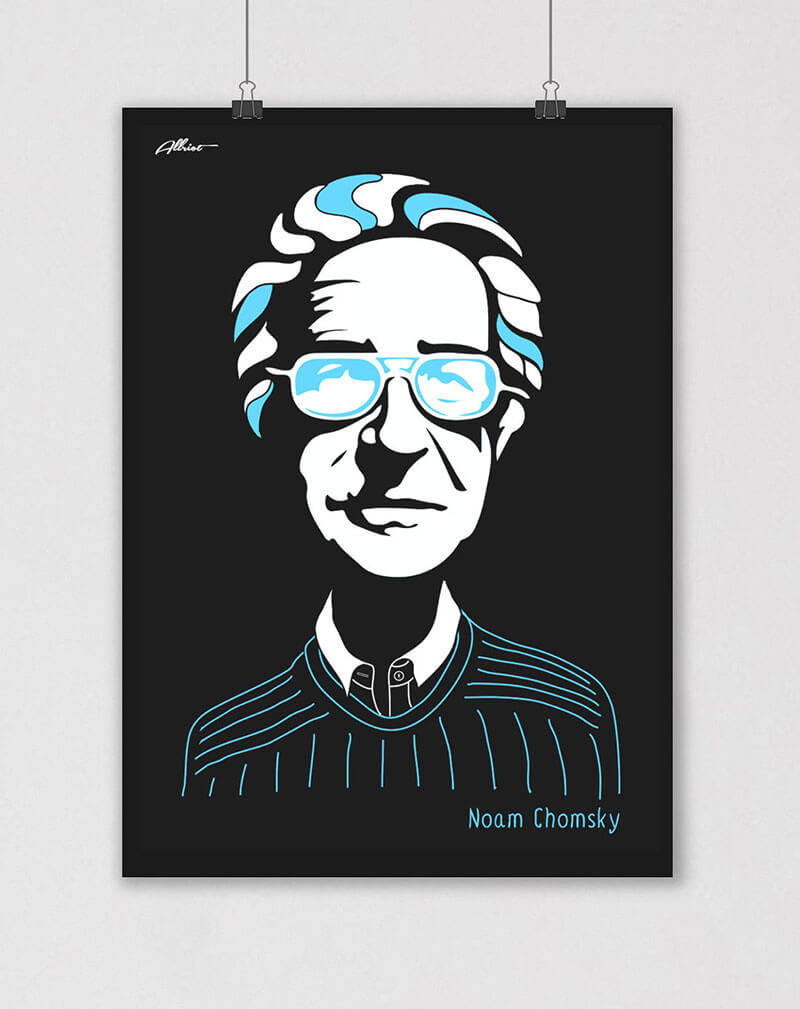 noam chomsky political poster