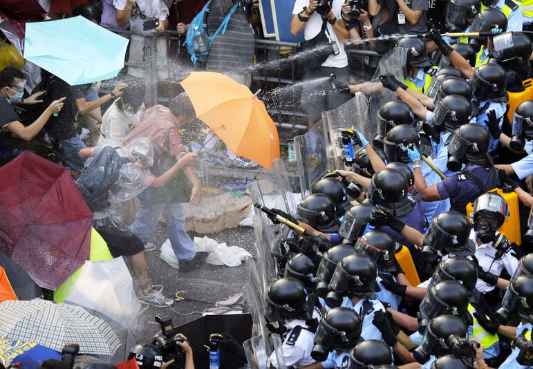 the umbrella protests