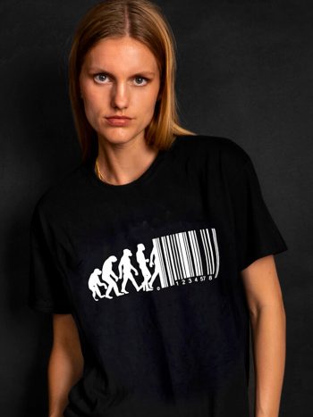 barcode t-shirt march of progress
