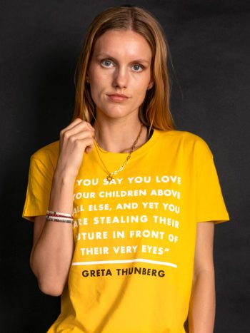 greta thunberg t-shirt yellow