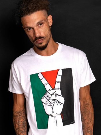 peace for palestine t-shirt uk flag