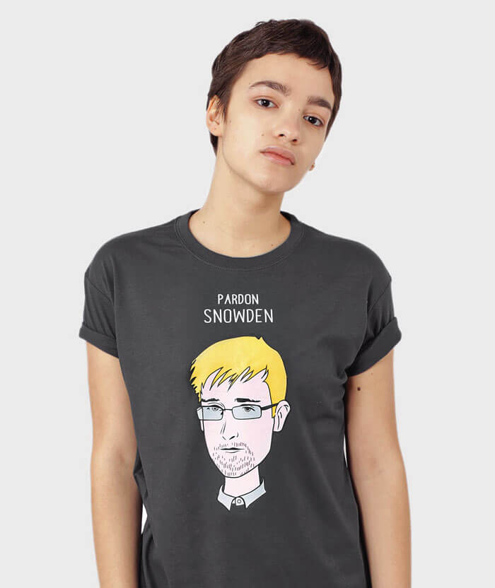 Pardon Edward Snowden T-shirt - Free Whistleblowers |