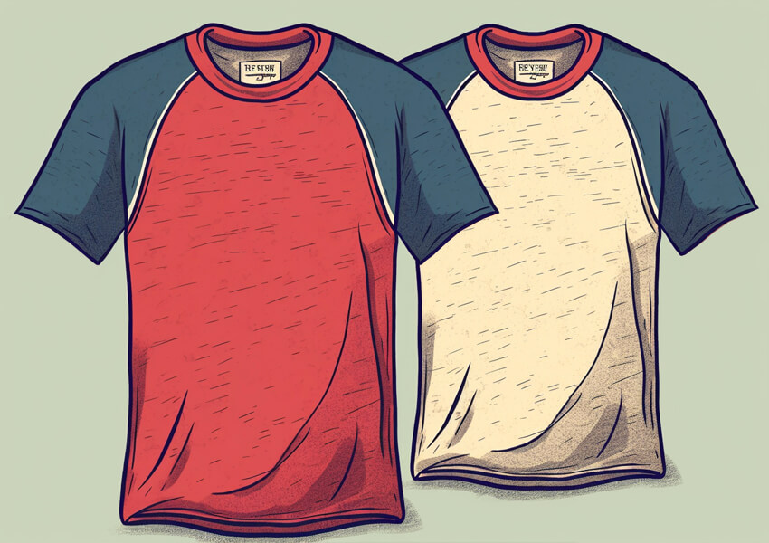 t-shirt types raglan sleeve t-shirts