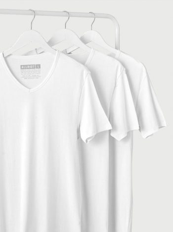 v-neck t-shirt multipack ringspun cotton sustainable