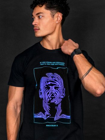 malcolm-x t-shirt stand for something quote