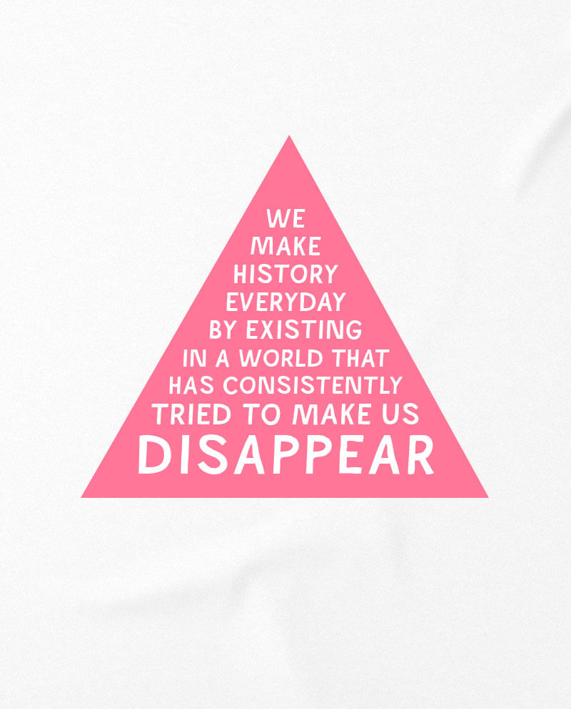 lgbt pride t-shirt pink triangle