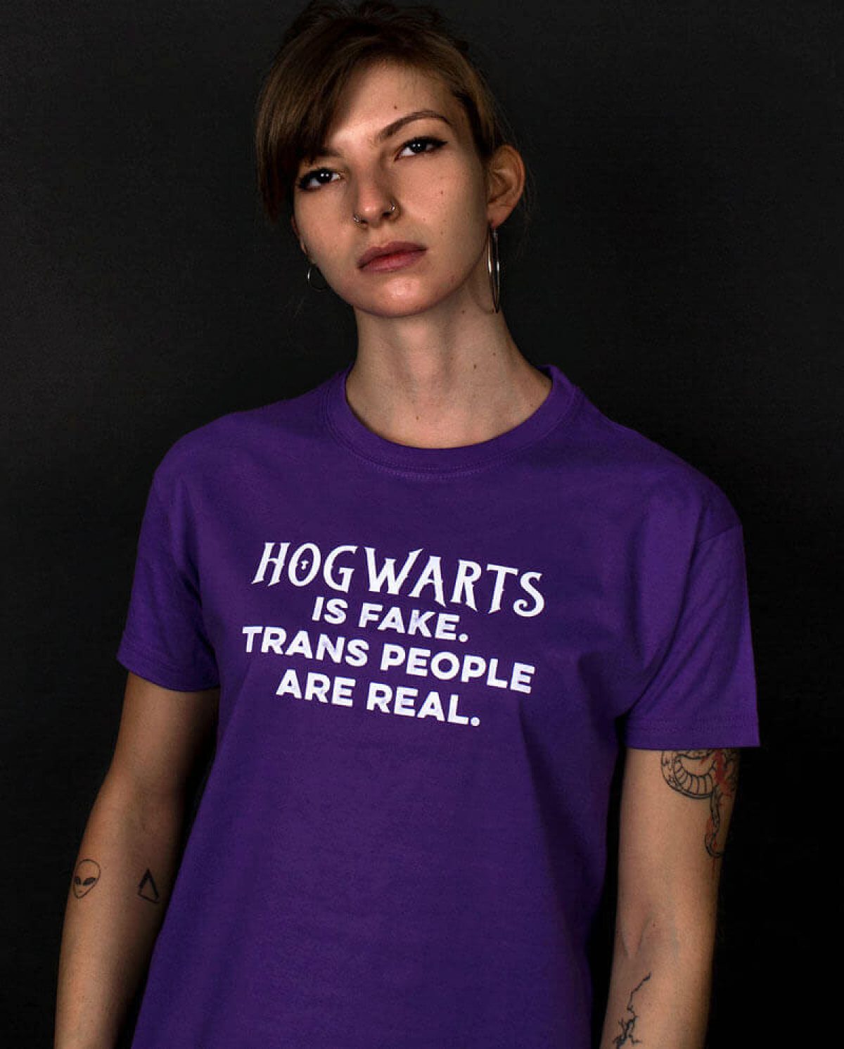 Hogwarts Is Fake, Trans People Are Real - JK ROWLING T-shirt