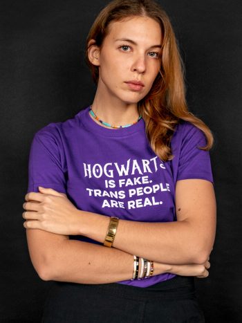 Hogwarts fake trans people real tshirt trans rights