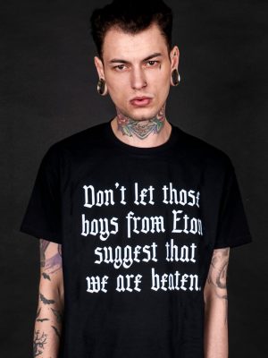 anti tory t-shirt don't let boys from eton