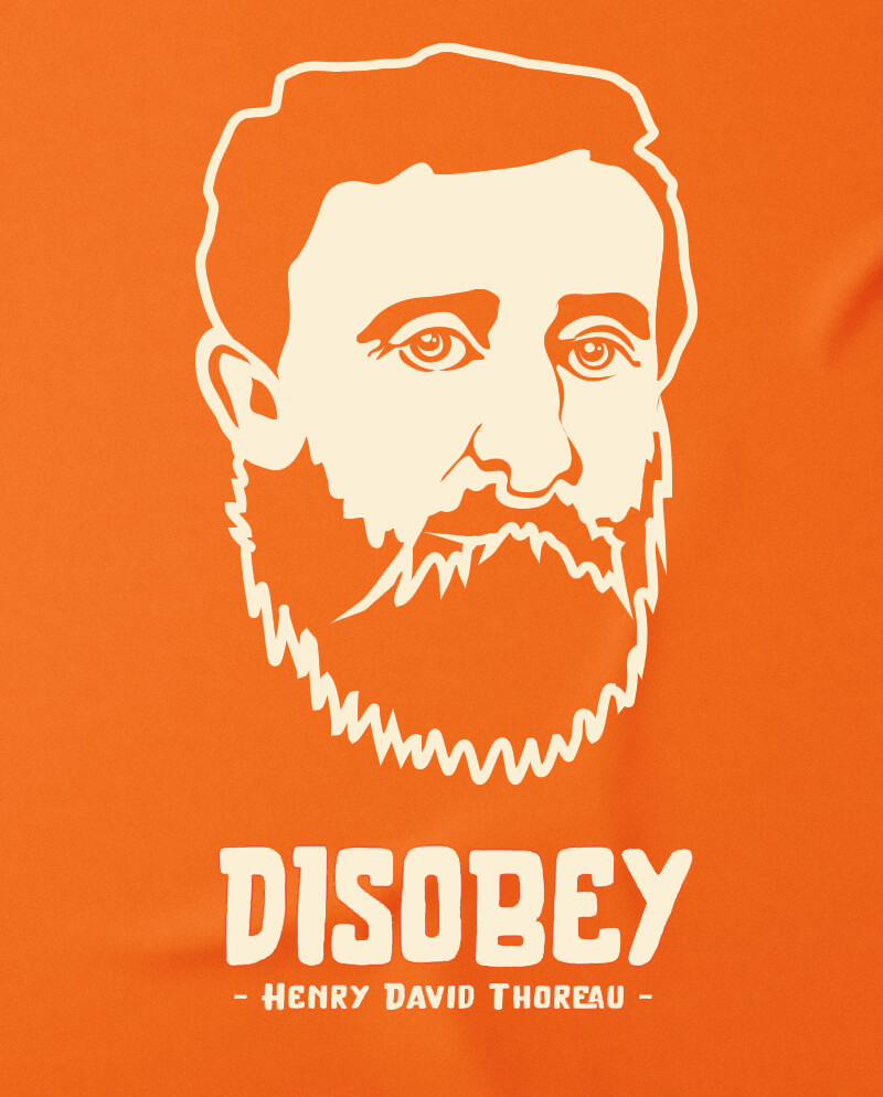 disobey henry david thoreau t-shirt anti establishment