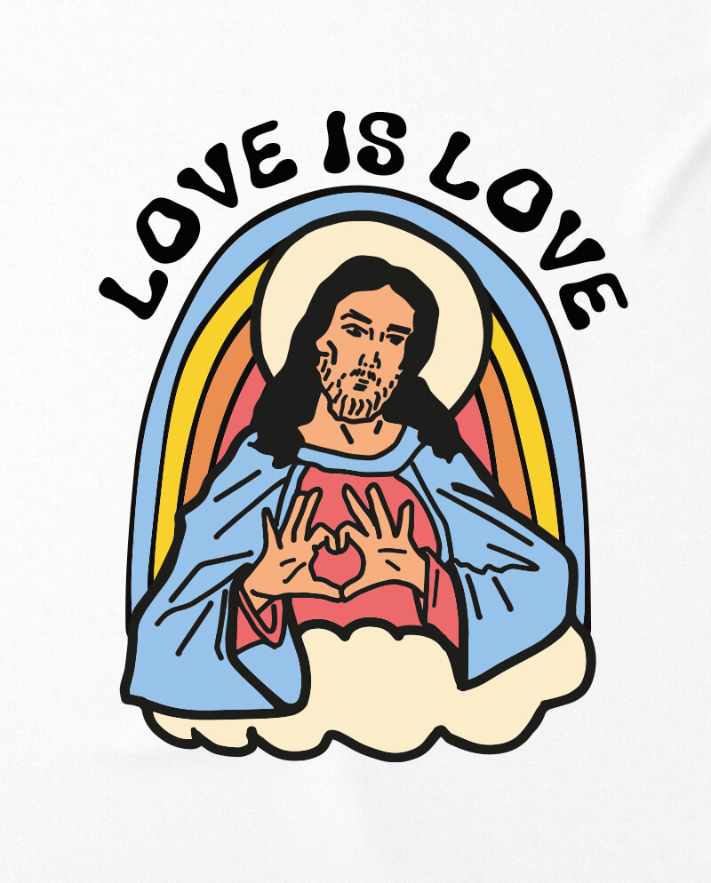 lgbtq pride t-shirt jesus loves gays