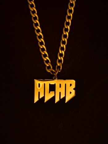 acab necklace gold chain anti cop jewelry