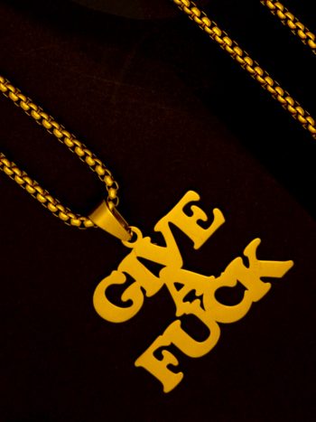 give a fuck jewellery political message