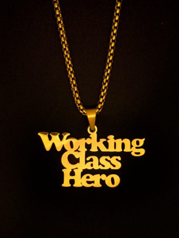 working class hero necklace political jewellery