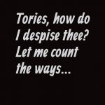 Tories How Do I Despise Thee T-shirt