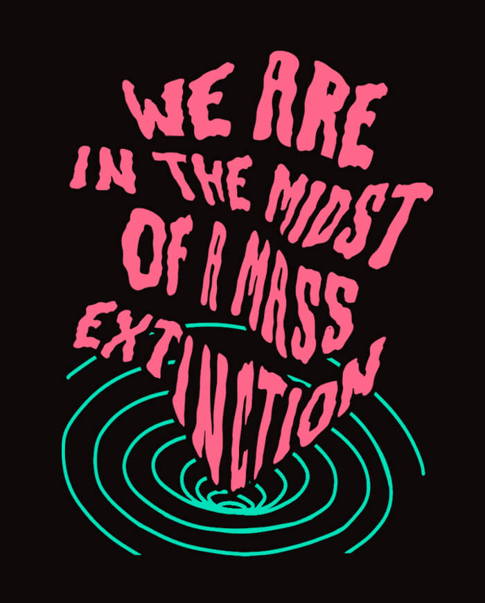 mass extinction t-shirt animal liberation