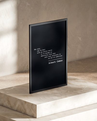 Albert Camus Rebellion Poster | ALLRIOT Minimalist Art Print