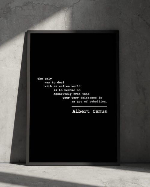Albert Camus Rebellion Poster