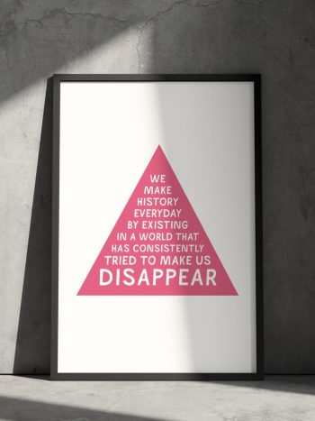 pride poster pink triangle