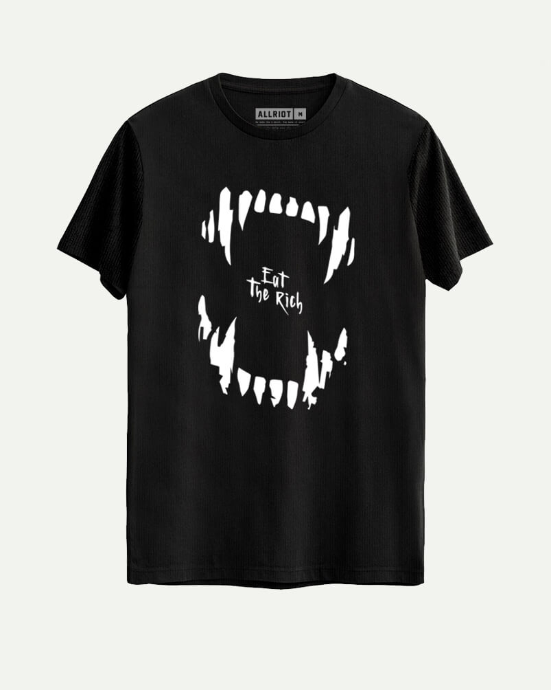 ♡ eat the rich sweatshirt - black ♡ main image 1