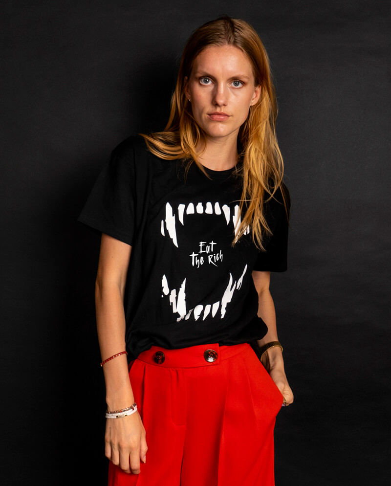 ♡ eat the rich sweatshirt - black ♡