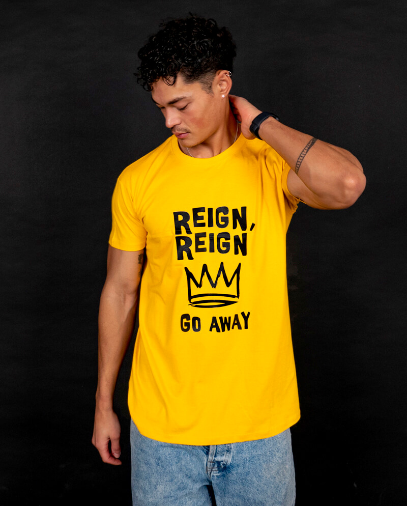 Reign Ringer Tee Reign, Reign Go Away Funny Anti Monarchy T-shirt | ALLRIOT